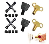 2 Sets of Radiator, Meter Box and 4 Way Utility Keys Multi-Functional Tool