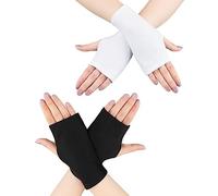 2 Sets Of Sun Protection Fingerless Gloves, Fingerless Gloves, Sun Protection Driving Gloves, Elastic Half-Finger Short Gloves, Suitable For Sun Protection When Going Out, Unisex