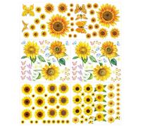 2 Sets Of Sunflower Stickers, Fresh Decorative Stickers, Waterproof Handbook Stickers, Can Decorate Diary, Mobile Phone Case, And Computer.