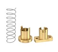 2 Sets Of T8 Nuts Brass POM 2mm 4mm 8mm For Ender 3 CR10 T8 Spring Nut 3D Printer Parts(2 Sets Square Brass,8mm)