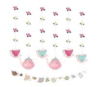 2 Sets Of Tea Charms, 1 Set Of Tea Cup Strings, Tea Party Party Set, Tea Party Decorations, Background Board Decorations, Photo Props