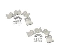 2 Sets of ZONADAH Solar Panel Mounting Bracket, Solar Panel Mount Mounting Z Bracket Set Kits with Nuts and Screws, for RV, Yacht, Cement Off-Grid Roof Installations