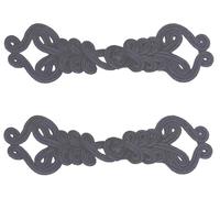 2 Sets/Pairs Extra Large Frog Fasteners Chinese Buttons Size 16 cm x 4.50 cm #EX03 (Black)