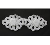 2 Sets/Pairs Extra Large Frog Fasteners Chinese Buttons Size 21.50cm x 8 cm #EX20 (Cream)