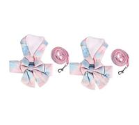 2 Sets Pet Harness Cat Harness Leash Small Dog Harness Dog Harness Small Lovely Cat Harness Outdoor Cat Leash Mesh Cat H