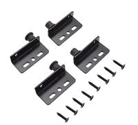 2 Sets Pivot Hinges Black Heavy Duty Concealed Shaft Door Hinges with Bushing for Wood Doors, Drawers, Furniture Cabinets, Wardrobe, Showcase, etc