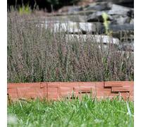 2 Sets Plastic Palisade Lawn Edging Brown Slate Style