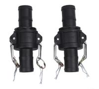 2 Sets Polypropylene Camlock Fitting Kit Type C & E - 150 PSI Quick Connect Hose Adapters for Water Oil Transfer - Industrial Grade Barb Couplings 1 to 2 Inch(1.5 inch)