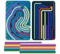2 Sets Push Peel Sensory Board Silicone Fidget Toy for 1+ Year Old Skill Development - Double Side Stress Anxiety Relief Activity Board