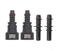 2 Sets Quick Connect Fuel Line Connector Kit Nylon Polyamide Push Fit Hose Joiner for Petrol Diesel Air Water Pipe Repair Automotive Marine Machinery 9.5mm x 8mm Black(9.49 X ID8)