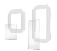 2 Sets Quilting Templates, 5x2.5in Rectangle & 2.5in Square Transparent Acrylic Stencils Templates Quilting Sewing Rulers Practical Patchwork Sewing Cutting DIY Crafts Supplies