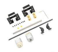 2 Sets RC Boat Drive Kit with 130 Motor, Motor Mount, Copper Coupling, 15 cm Shaft and Propellers for DIY Model Ship Building and Compatible Automation Projects in Business Industrial Applications