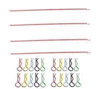 2 Sets RC Car Body Clips R Pins with Steel Anti-Lost Rope 150mm for 1/8 1/10 1/12 1/18 HSP HPI Arrma Axial SCX10 Redcat Tamiya RC4WD RC Car Truck Crawler