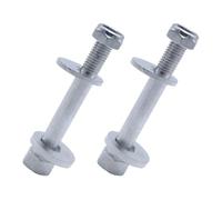 2 Sets Rear Lower Arm Camber Bolt Kit for Suspension Repair Steel | Camber Adjusting Kit, Silver Steel Parts, Precise Rear Lower Arm Fitting for Mechanics
