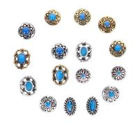 2 Sets Retro Nail Charms Decorative Nail Jewels with Unique Patterns for DIY Art Perfect for Weddings and Special Occasions