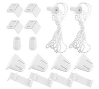 2 Sets Roller Blind Fittings, Roller Blind Spares Replacement Repair Kit, 17mm Roller Blind Brackets, Curtain Roller Blind Beaded Chain Accessories Spare Kit for Windows Curtain Rods
