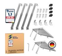 2 Sets SAVOLAR Solar Module Bracket Balcony Power Station Flat Roof (15-60°) Angle Adjustable, 50-100 cm Adjustable, Balcony Power Plant Bracket Flat Roof Tile Roof and Wall Solar Panel Bracket Flat