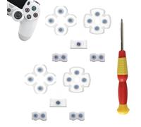 2 Sets Silicone Conductive Rubber Pads Replacement for Playstation 4 PS4 Controller Parts for JDM-020 Dualshock 4 L1 R1 L2 R2 Adhesive Button Changing Keypad Repair Replacement Part Tool Kit (020)