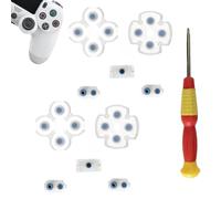 2 Sets Silicone Conductive Rubber Pads Replacement for Playstation 4 PS4 Controller Parts for JDM-050/055 Dualshock 4 L1 R1 L2 R2 Adhesive Button Changing Keypad Repair Replacement Part Tool Kit (055)