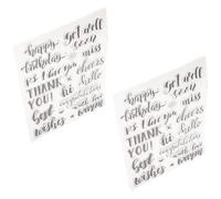 2 Sets Silicone Stamps for Scrapbook and Handbook DIY Crafts Set