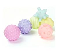 2 Sets Soft Silicone Sensory Balls Brightly Colored Textured Balls for Infant Development Gift Set 12pcs (Warm Color)