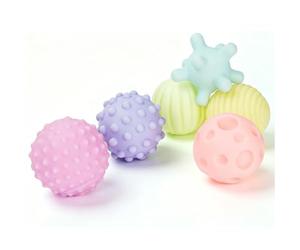 2 Sets Soft Silicone Sensory Balls Brightly Colored Textured Balls for Infant Development Gift Set 12pcs (Warm Color)