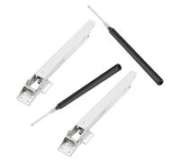 2 Sets Solar Powered Greenhouse Automatic Vent Opener | Galvanized Sheet Build, Real Time Temperature Response, Supports Controller Signal Connection, Silver Finish
