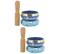 2 Sets Sound Bowl Yoga Accessories Cleaning Tools Relaxation Tool Nepal Bowl Tibetan Buddhist Prayer Bowl The Gift Gifts Bronze Meditation Bowl Copper Buddhist Music Bowl Delicate