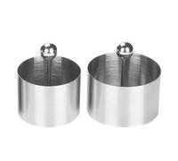 2 Sets Stainless Steel Round Cake Ring Mold for Cheese and Cakes | Silver Finish, round Shape for Event Tables and Home Kitchens, Easy to Wash, Non-stick Surface