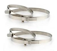 2 Sets Stainless Steel Universal Drive Shaft Axle CV Joint Boot Clamps Kit (Stretch Style)