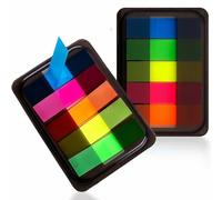 2 Sets Sticky Notes, 200 Pcs Sticky Tabs, Colored Page Markers, Label Stickers, Index Tabs for Reading Notes, File Classification (5 Colors)