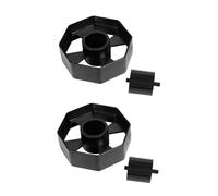 2 Sets Tape Dispenser Wheel, 36mm Plastic Tape Cutter Core Wheel Replacement Spare Parts for Shop Office School (Black)