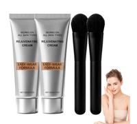 2 Sets Temporary Eye Tightening Cream Instant with Brush Long-Lasting Moisturizing Smoothing Formula Reduces Fine Lines Wrinkles