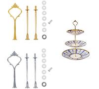 2 Sets Tiered Tray Hardware Crown Style 3 Tier Cake Stand Fittings