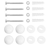 2 Sets Toilet Decorative Nut Screw Set White for Bathroom Fixing