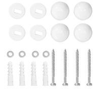 2 Sets Toilet Decorative Screw Caps White Replacement Set