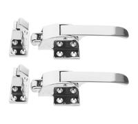 2 Sets Universal Refrigeration Door Handle Metal Springloaded Latch