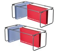 2 Sets Upgraded Adjustable Hanging File Folder Frame,Legal/Letter Size,Length Adjusted 16 to 25 inches,Heavy Duty Steel File Drawer/Cabinet Organizer Insert, Hanging Folder Holder,12.598" W X 9.45" H