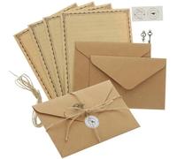 2 Sets Vintage Notebook Letter Paper Set with Envelopes, A5 Two
