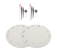 2 Sets Wall Clock Face Round Unfinished Wooden Dial with Hands Set | Smooth Sanded Edges, Versatile Replacement-ready Design, for Home and Craft Workshops
