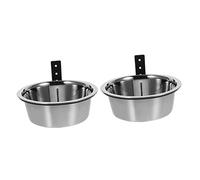 2 Sets Wall Mounted Elevated Dog Bowl Dog Bowls Wall Mounted Dog Bowl Stainless Steel Dog Bowl Wall Hanging Stainless Steel Foldable