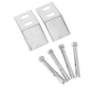 2 Sets Wall Mounted Urinal Fixing Bracket Double Hook | Corrosion Resistant Iron Parts, Concealed Installation, Includes Screws, Locking Nuts, and Covers for New Installs