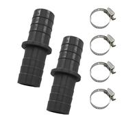 2 Sets Washing Machine Drain Hose Connector, Dishwasher Pipe Connector with 4 Hose Metal Clamps for All Washing Machines, Dryers, Dishwashers and Various Other Hoses