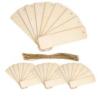 2 Sets Wooden Blank Bookmarks for Writers and Gift Makers | Rounded Edges, Hanging Hole with String, Multipurpose Tagging and Page Marking, New Year Wedding Favors
