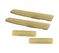 2 Sets Yellow Carved Bone Saddle Nut Slotted For 6-String Acoustic Guitar Parts Guitar Accessories