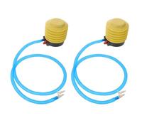 2 Sets Yellow Plastic Foot Pump for Exercise Balls and Sports Balls