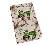 2 Sheet 6 7 Christmas Wrapping Papers, Funny Christmas Green Wrapping Paper, 19 * 26in Feral Holiday Wrapp Papers for Friends and Coworkers