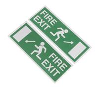2 Sheet Fire Exit Sign Sticker for Outdoor Corridors and Stairways | Light Green Paper Label, Directional Guidance and Waterproof Finish, for Walls, Schools, Businesses, Warehouse Aisles