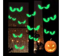 2 Sheet Window Stickers for Halloween Indoor Outdoor Decoration, Glow in The Dark Clings for Carnival Vampire Door Decorations