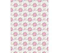 2 Sheets 100th Birthday Wrapping Paper Pink Colourful Bead Bracelet Rings Design Age 100 Birthday Female Ladies Girl Giftwrap (PA)